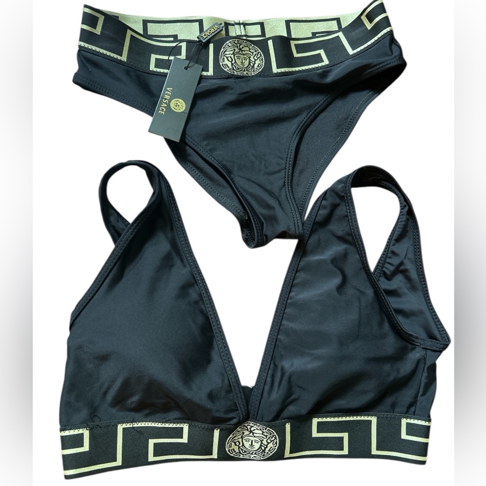 Versace Black and Gold Bikini Set